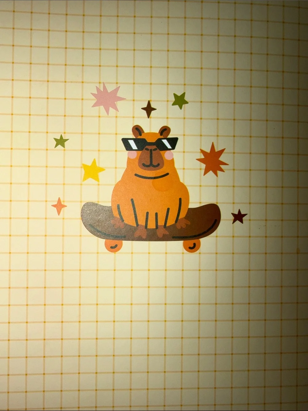 2027 Large Weekly Planner 17 month - Cutest CAPYBARA on Skateboards & Scooters!